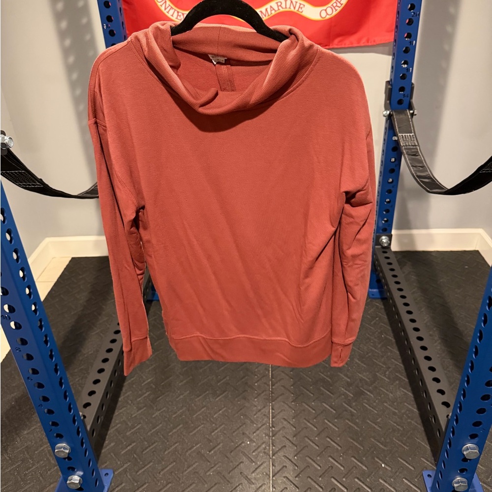 Danskin Brick Red Cowl Neck Top